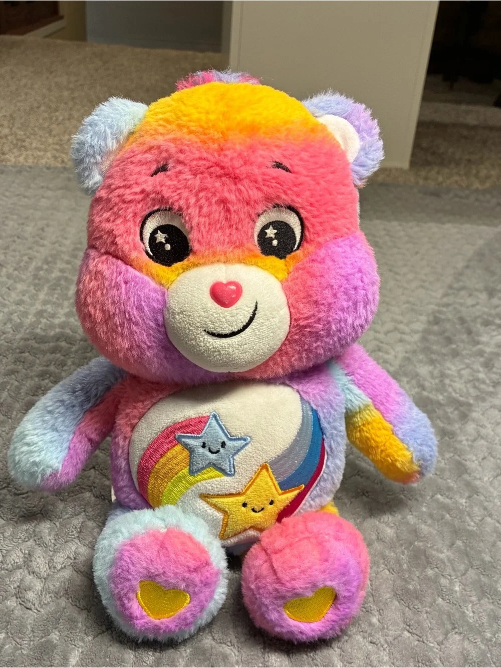 Care Bears Rainbow Star Plush - Pink, Purple, Blue, Yellow